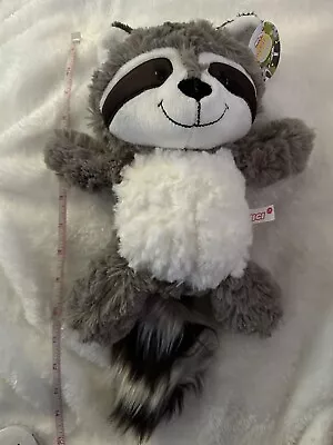 Nici Forest Friends Rod Raccoon Plush Gray And White With Fluffy Tail NWT • $13