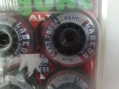 *Labeda* INLINE ROLLER SKATE WHEELS YOUNG GUNS  76mm 4 WHEELS NEW SEALED • $14.99