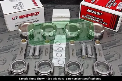 Wiseco Pistons Manley H Beam Rods Civic Si B16 B16A B16A2 81.25mm 8.84:1 • $1237.04