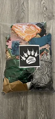 £4.50 • Buy Multicoloured Random Large Scraps/Remnants Job Lot Fabric Bag 1kg