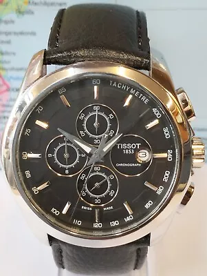 Tissot Chronograph Quartz Black Dial T035627 Swiss Men's Full Working Vintage • $279