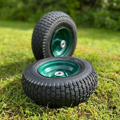 2 X Garden Trolley Wheels Replacement Spare Tyre Pneumatic Metal Rim (12 - 30cm) • £28.99