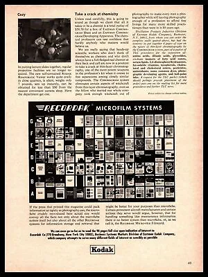 1966 Kodak Readymatic Viewer Chromagram Sheet Recordak Microfilm Print Ad • $9.95