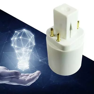 G24q To E27 LED Converter Light Bulb Halogen 4Pin Plug Adapter Lamp Socket Base • £3.11