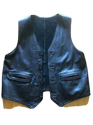 1940’s Decommissioned Buckskin Motorcycle Club Vest Size Large • $214.14