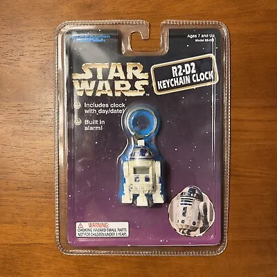 Vintage Star Wars R2D2 Keychain Clock Tiger Electronics 1997 New Sealed • $11.95