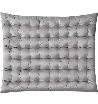 DormCo Rainha Cushion Tufted College Headboard - Gray Velvet • $79.99