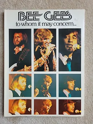 The Bee Gees/Brothers Gibb To Whom It May Concern Songbook 1972 • $11.95