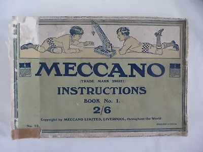 Early Vintage Meccano Manual Instructions No. 23 1923   6 • £2.99