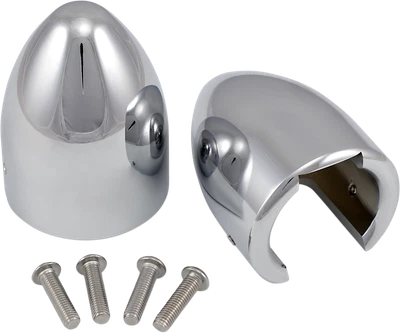 $168.95 • Buy Fork Bullets Front Axle Cap Nut Covers Pair Al Chrome Yamaha V Star 1100 1999-09