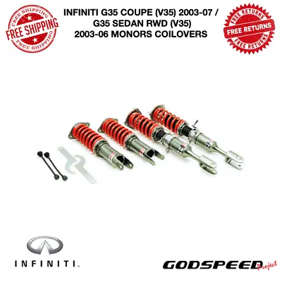 Godspeed MonoRS Coilover Kit Fits 03-07 Infiniti G35 Coupe / 03-06 Sedan V35 RWD • $795