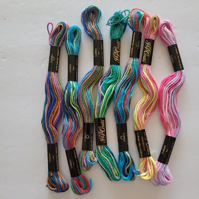 J&P Coates Variegated Embroidery Floss Lot Of 7 Skeins A • $3.95