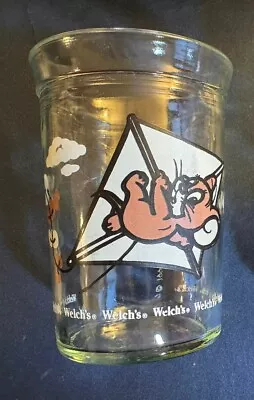 Welch's Jelly Jar Glass 1990 Tom And Jerry Theme Jerry On Kite • $2.01