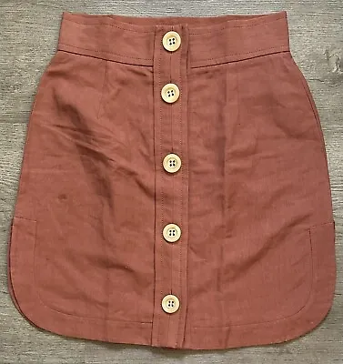 Missoni Linen Blend Button Front With Back Pockets Mini Skirt Size 6 • $350