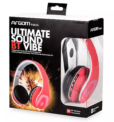 Ultimate Sound Vibe Bluetooth Headphones Red • $15.99