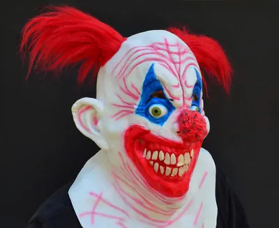 $22.99 • Buy Scary Halloween Clown Mask Costume Party CRAZY CLOWN