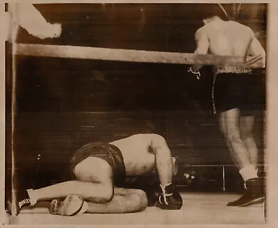 JOE LOUIS - MAX SCHMELING~CHAMPIONSHIP FIGHT~ORIGINAL TYPE L PHOTO-JUNE 22 1938 • $125