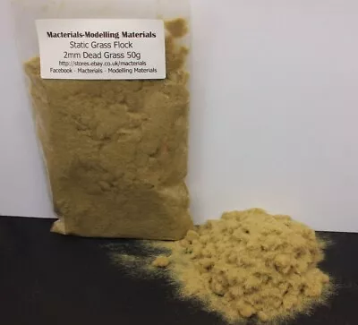 £5.99 • Buy Static Grass 2mm Bulk Bag 50g - Dead Grass - Grass Flock