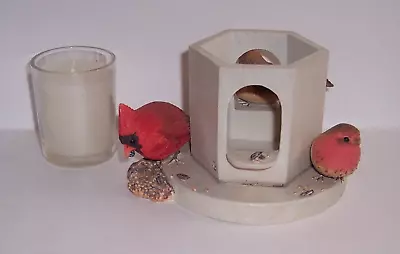 Nature's Sketchbook Marjolein Bastin Candle Holder W/Red Birds Plus Candle • $21.95