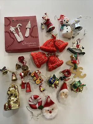 Vintage Retro Christmas Decorations Bauble Wooden Santa Lot Christmas Speaders • $25