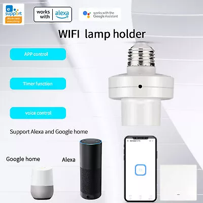 Bulb Adapter E27 LED Light Holder Socket Smart Life Work With Alexa Google Home  • $12.55