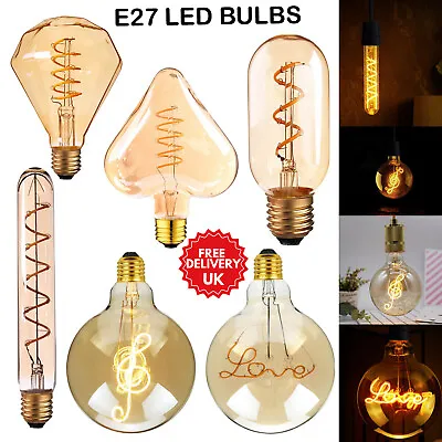 Vintage Bulb LED Antique Bulbs Decorative Edison Filament LED Light Bulbs E27 UK • £9.29