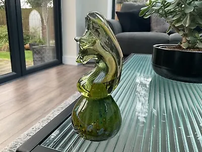 Vintage Glass Seahorse Heavy Paperweight Mdina Malta Signed Excellent Condition • £9.99