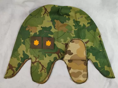 VIETNAM US ARMY M1 MITCHELL CAMO HELMET COVER & Major Officer Rank PATCH • $16.73