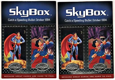 2 - Superman SkyBox Man Of Steel Platinum Series Promo Cards 1994 • $9.99