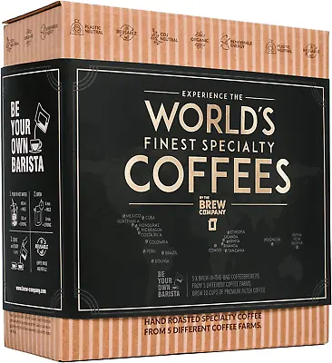 Original Gourmet Coffee Gift Set For Men & Women – 5 Of The World’s Finest & | • £16.49
