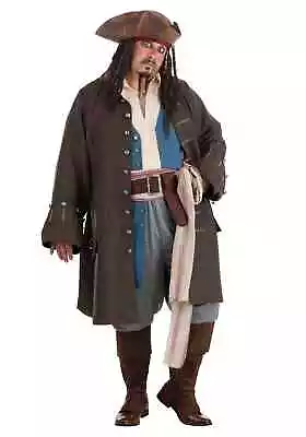 Deluxe Jack Sparrow Pirate Plus Size Mens Costume • $116.98