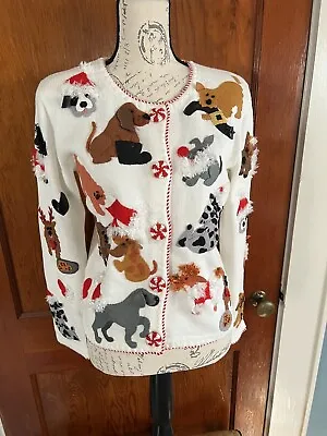 Michael Simon Who Let These Christmas Dogs Out? Sweater (S) • $250