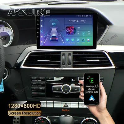 32GB Wireless CarPlay Android 12 Car Stereo Radio For Mercedes-Benz C-Class W204 • $236.97