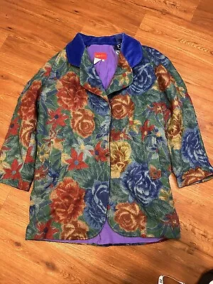 Kenzo Floral  Flower Print Classic Blazer Jacket Size 38 Vintage • $100