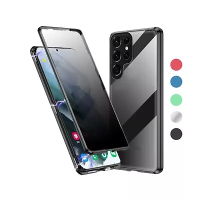 For Samsung Galaxy S23 S22 S21 S10 S9 S8 Note Magnetic Double Sided Glass Case • $17.99