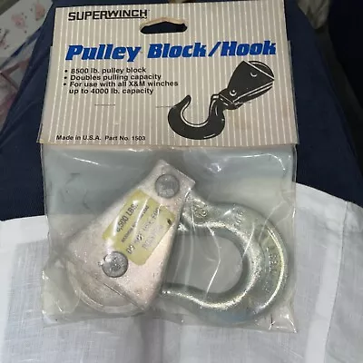 Superwinch Pulley Block / Hook Made In USA  New • $29.99