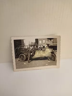 Vintage Photo Crewe Virginia Fire Department Truck USA • $10