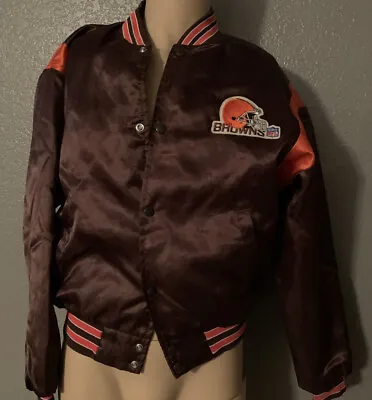 Mens Medium Vintage Cleveland Browns Satin Starter Jacket Used • $65