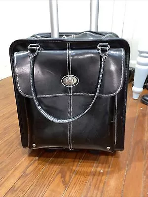Wilson’s Leather Rolling Laptop Case Wheeled Briefcase Suitcase Roller Women’s • $55