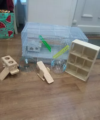 Hamster Cage And Accessories (slightly Used) • £25