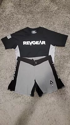 Revgear Stealth Hybrid Mma Shorts And Bionic Rashguard - Gray/black • $90