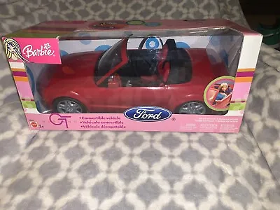 Vintage Barbie Ford Mustang GT Convertible Car Red 2003 Mattel Rare Nos Box • $49.99