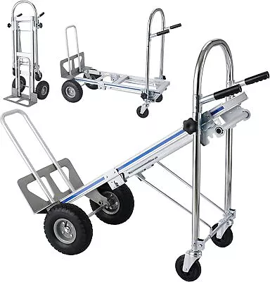 Convertible Aluminum Hand Truck Stair Climber Folding Dolly Cart Heavy Duty • $175.90