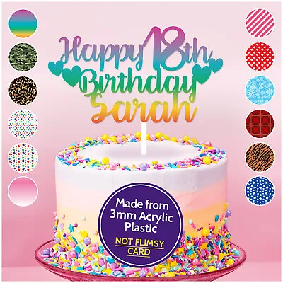£8.99 • Buy PERSONALISED 13th 16th 18th 21st 30th Birthday Cake Topper Decoration ANY Age