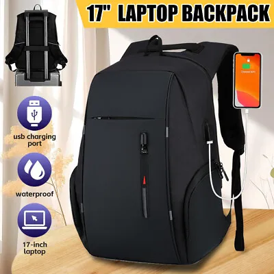Anti-theft Backpack USB Charging Waterproof Laptop Travel Shoulder School Bags • $27.85