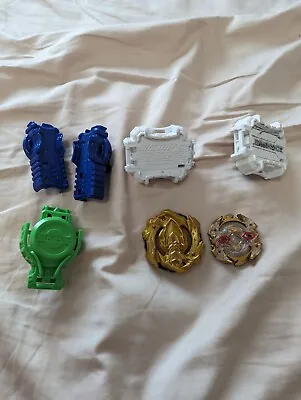 Beyblade Mixed Lot - Parts Pieces - Sold As Is. Metal Plastic. Gold Green Blue • $5