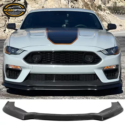 Fits 21-23 Mustang Mach 1 Handling Package Front Bumper Lip Spoiler Gloss Black • $199.99