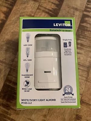 Leviton IPV05-1LZ Universal Vacancy Motion Sensor In-Wall Switch Manual-On 5A • $15.75