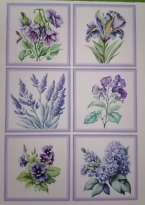 One Sheet Card Topper Wonders  -flowers - Floral • £1