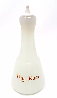 Victorian Barber Bottle Antique Bay Rum Milk Glass Vintage • $45